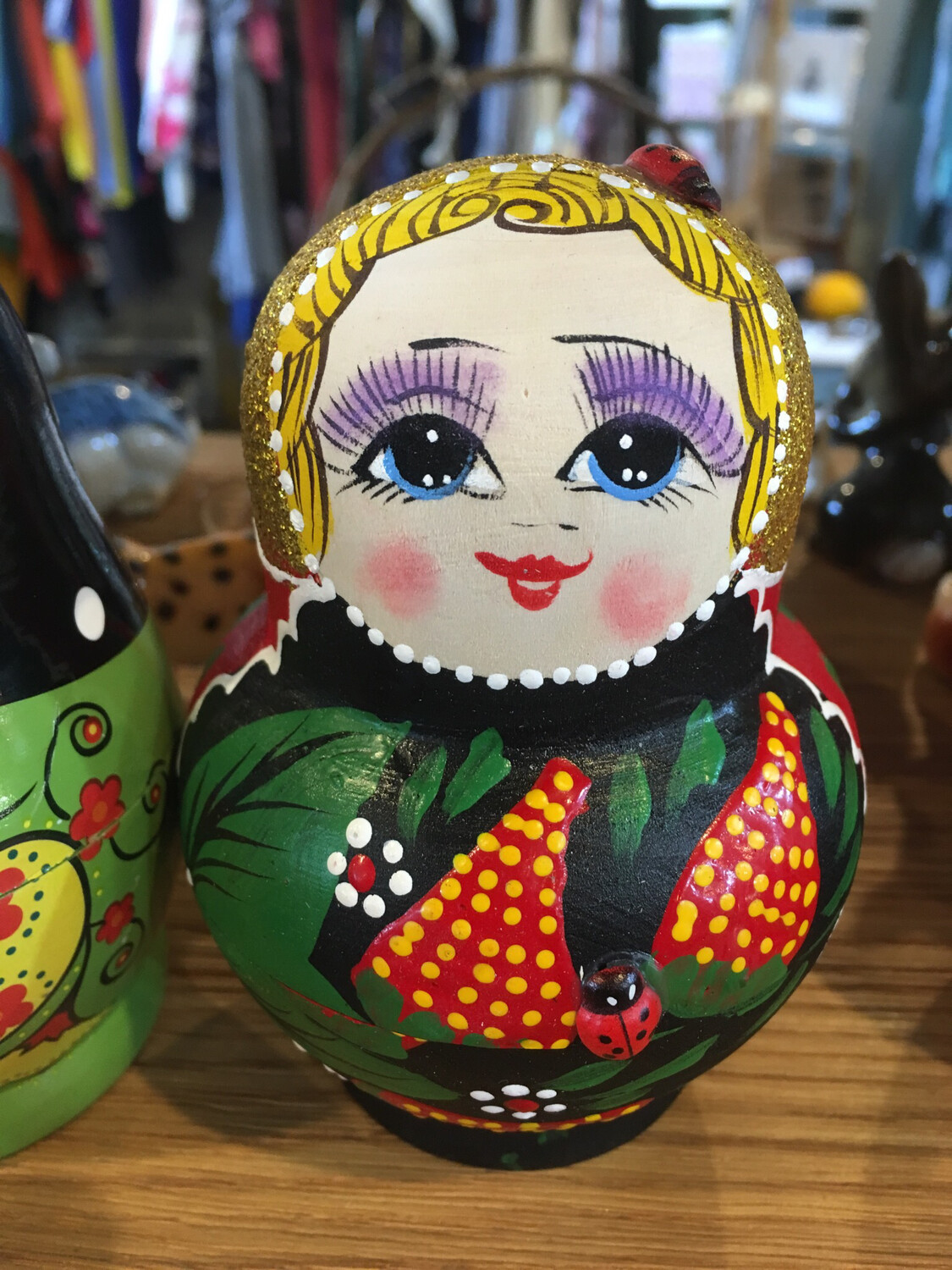 Russian doll Set Glitter Ladybug