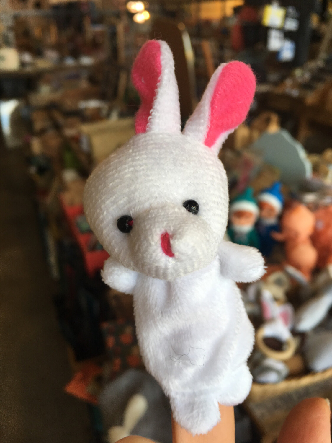 White Rabbit Puppet Toy Bunny