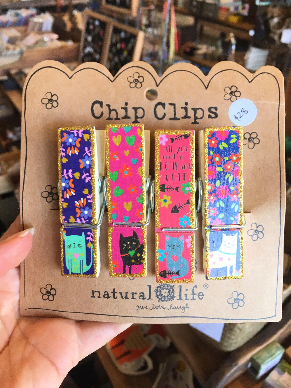 Chip Clips Various Cats Dogs Etc  Natural Life Wooden Peg