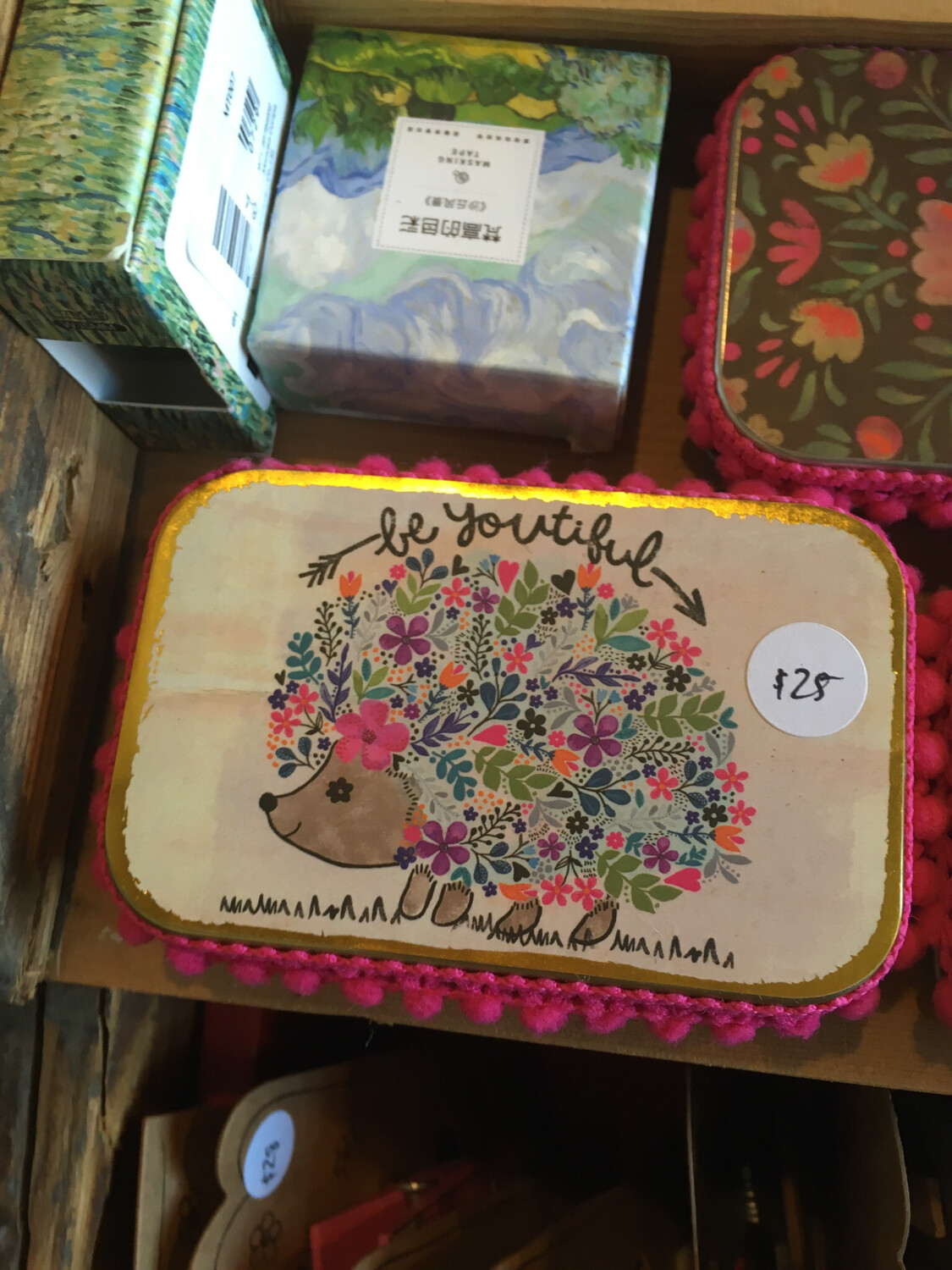 Natural Life Tin Prayer Box Tin Hedgehog ‘be Youthful’ Beautiful Girl , Bucket List, Happy Box