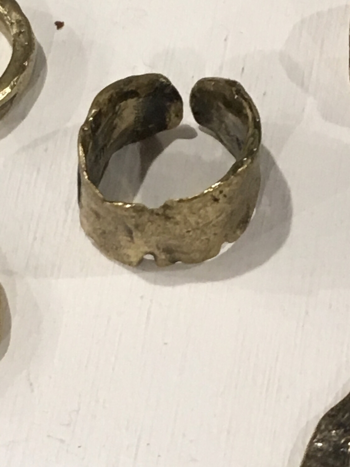 Elassaad Ring Hammered Metal Brass Ring
