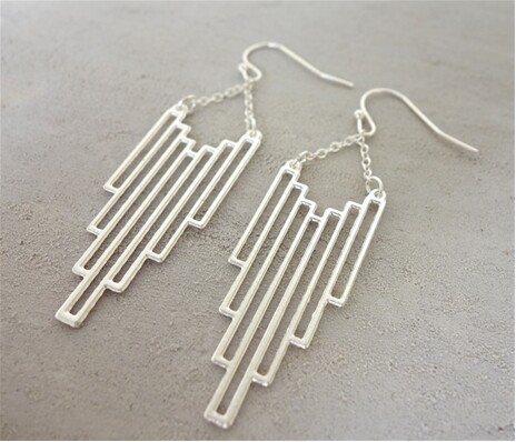 Shlomit Ofir ER Architectural Empire Earrings in Silver Or Gold
