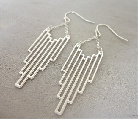 Shlomit Ofir ER Architectural Empire Earrings in Silver Or Gold