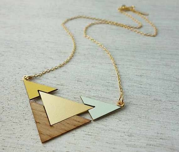 Shlomit Ofir NL Fjord Nordic triangle Necklace