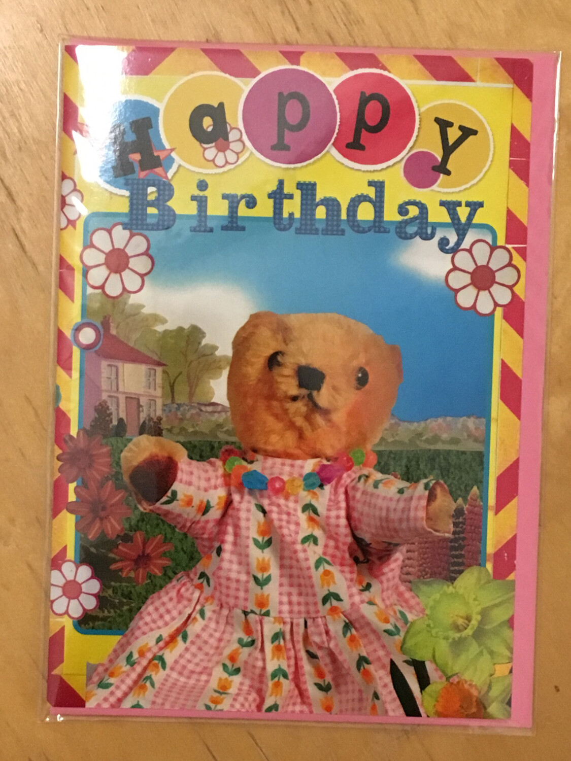 Violet Bear Birthday Card