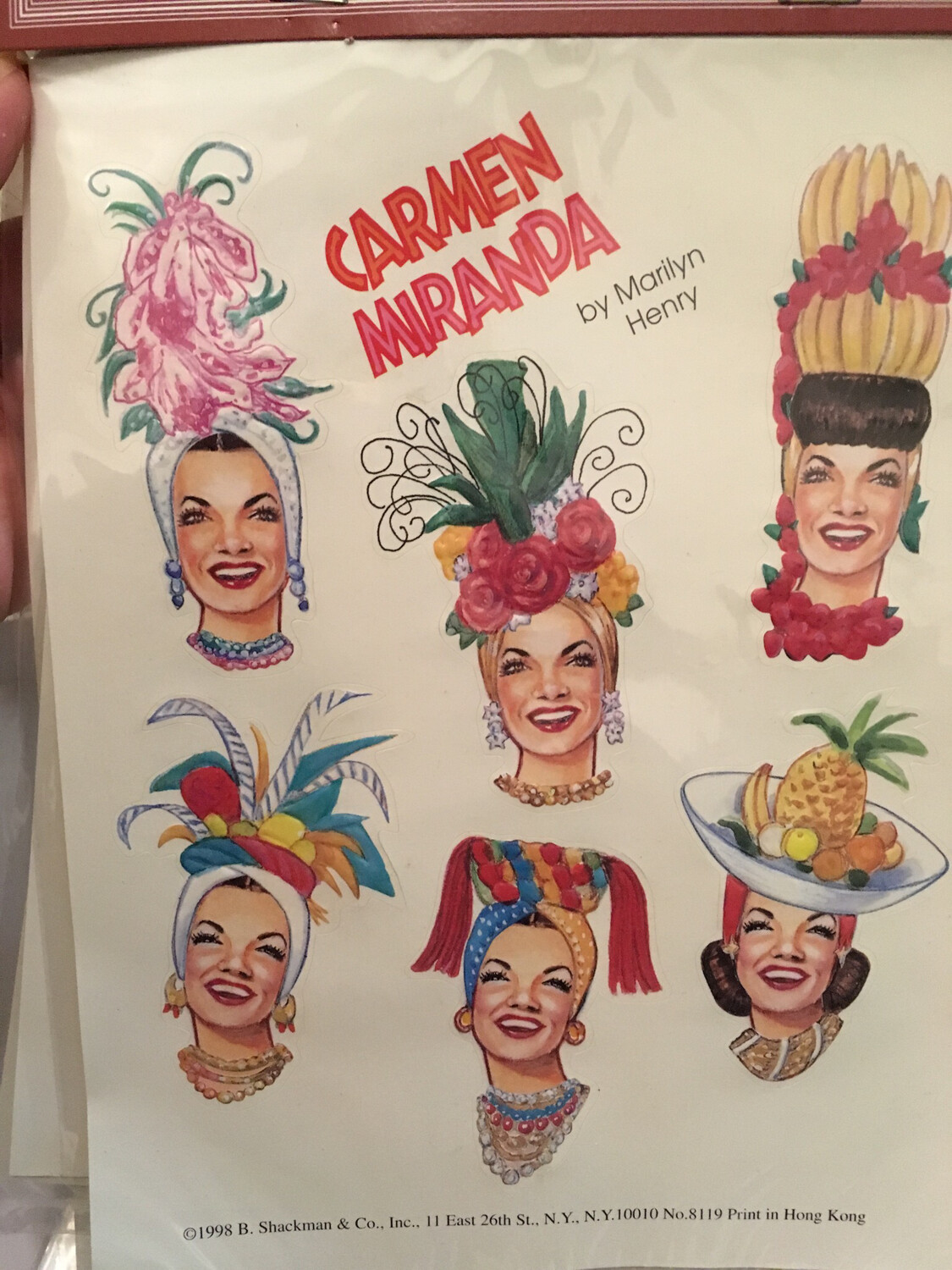 Carmen Miranda Sticker Sheet