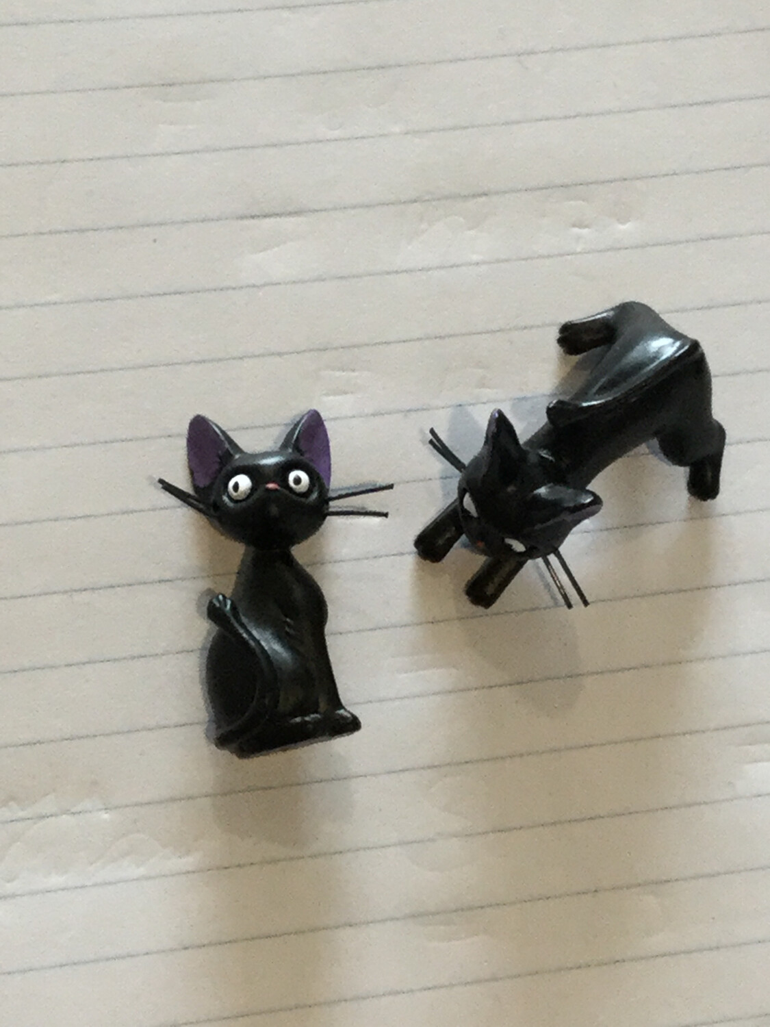 Miniature Black Cat with Whiskers