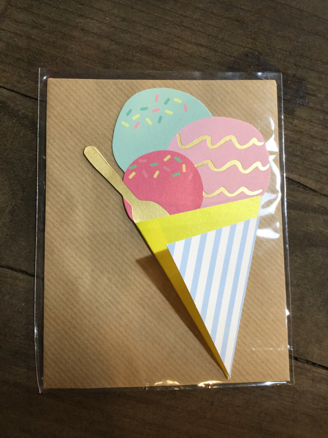 Ice cream Card. Icecream voucher Card