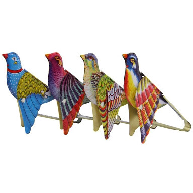 Whistling Sparrow Tin Toys. Tin Bird Tin Grasshopper