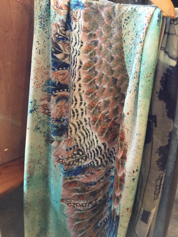 Wings Shawl Scarf Winter Weight Feathers Scarf Warm