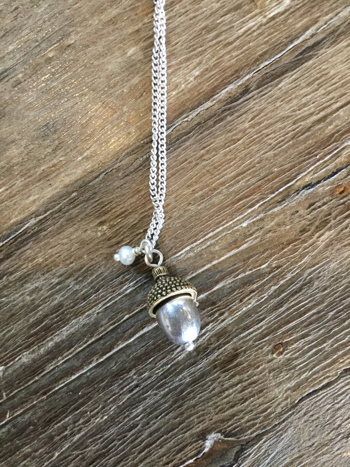 Hultquist Copenhagen Acorn Necklace With Pearl