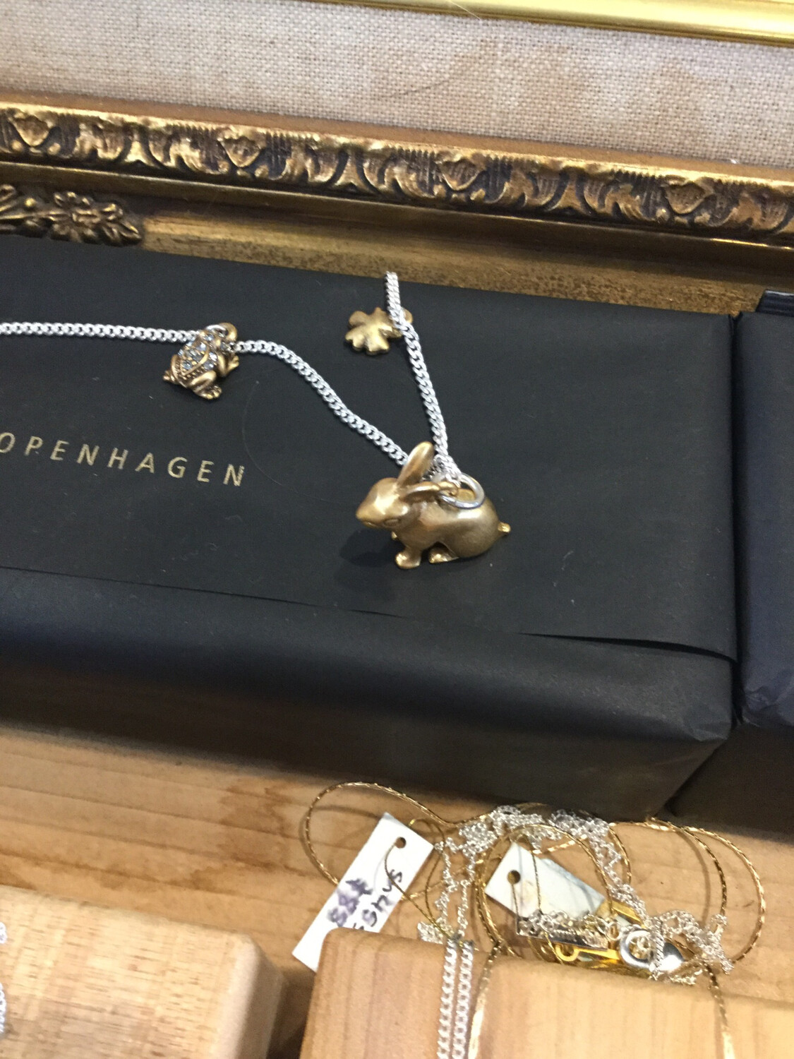 Hultquist Copenhagen Gold Rabbit Necklace With Various Charms