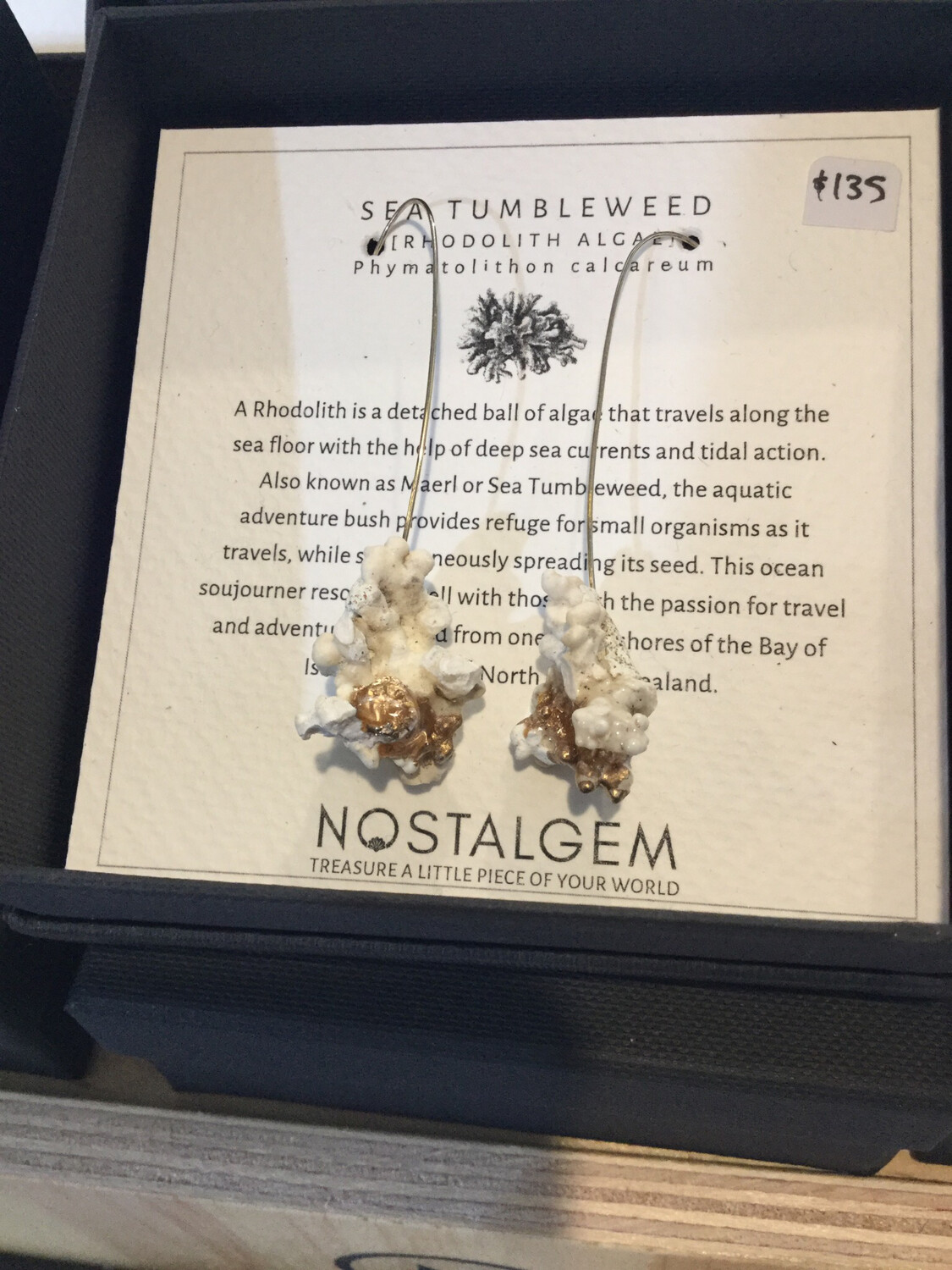 Nostalgem Sea Tumbleweed Earrings With Gold