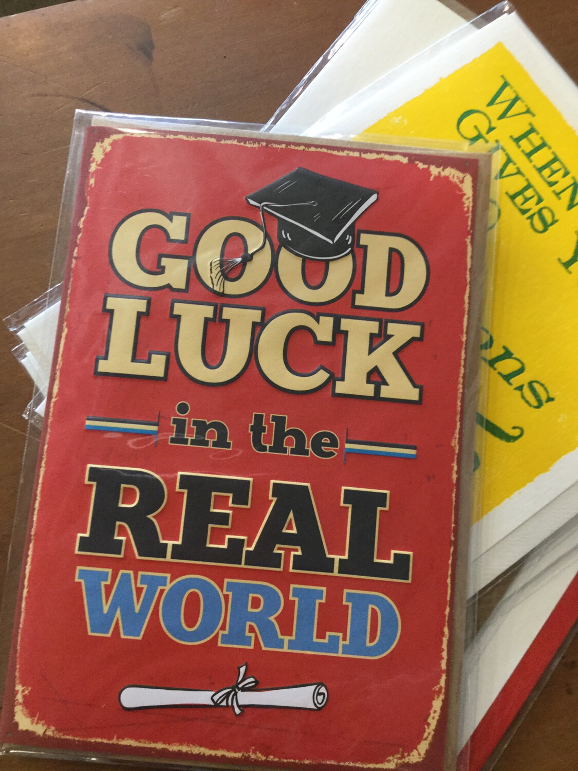 Good Luck In The Real World Legami Card