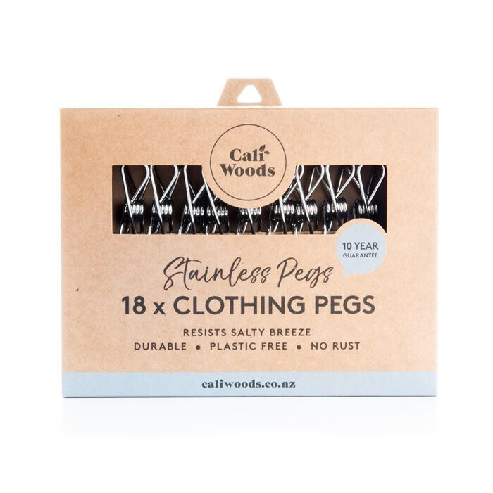 Caliwoods Stainless Pegs Clothes Pegs . 18 x  Clothing pegs 
