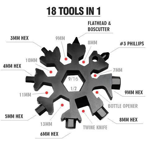 Snowflake Multi Tool 18 Function 420 Steel