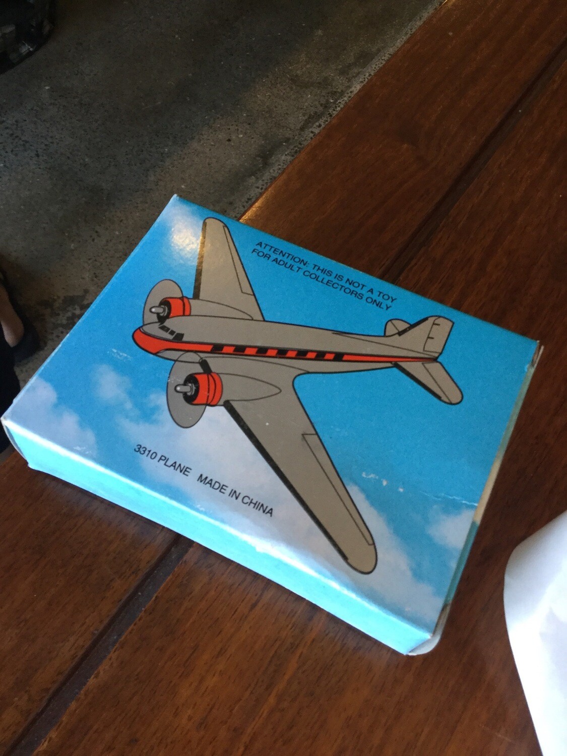 Retro Tin Plane . Hanging Tin Toy Collectors 3310 Aeroplane 
