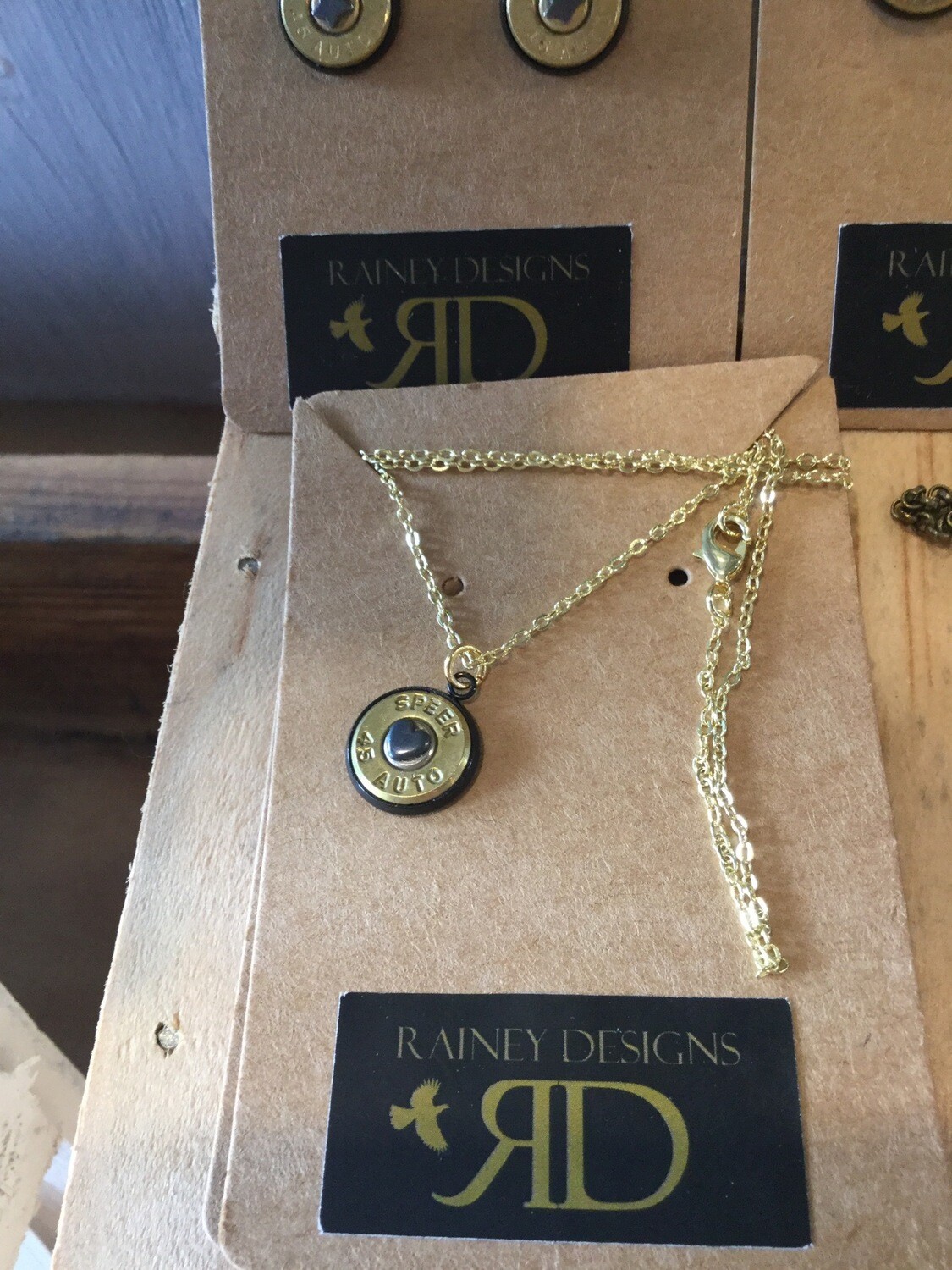 Bullet Primer Necklace , Gold Chain RD Rainey Designs