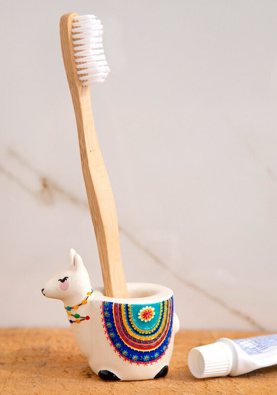 Ceramic Toothbrush Holder Natural Life Unicorn Turtle Lama