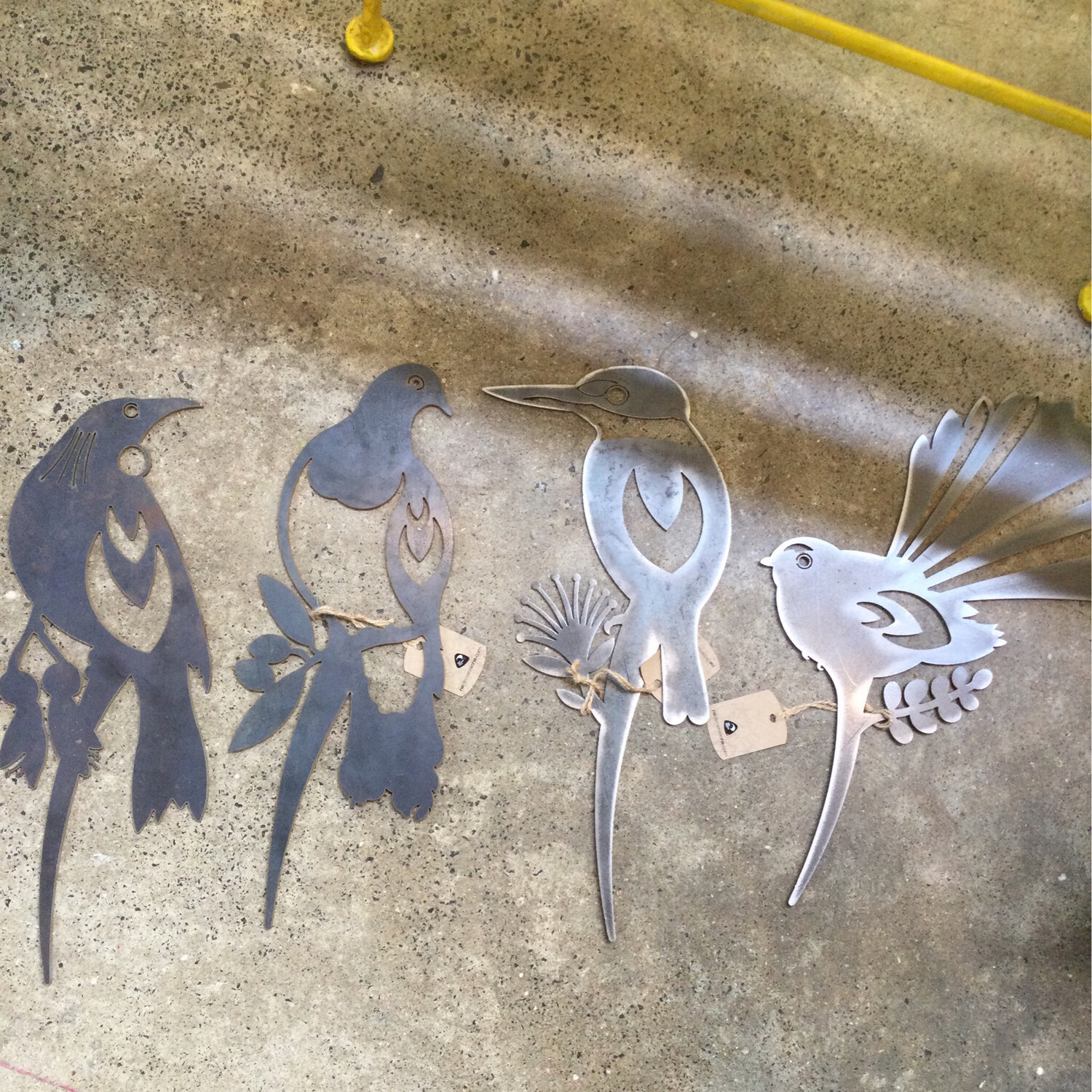 Metal Native Bird Garden Sculpture Decorations by Beachcomber 