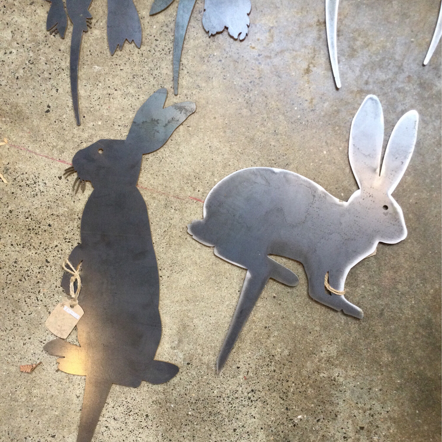 Metal Garden Sculpture Hare Metal Rabbit By Beachcomber