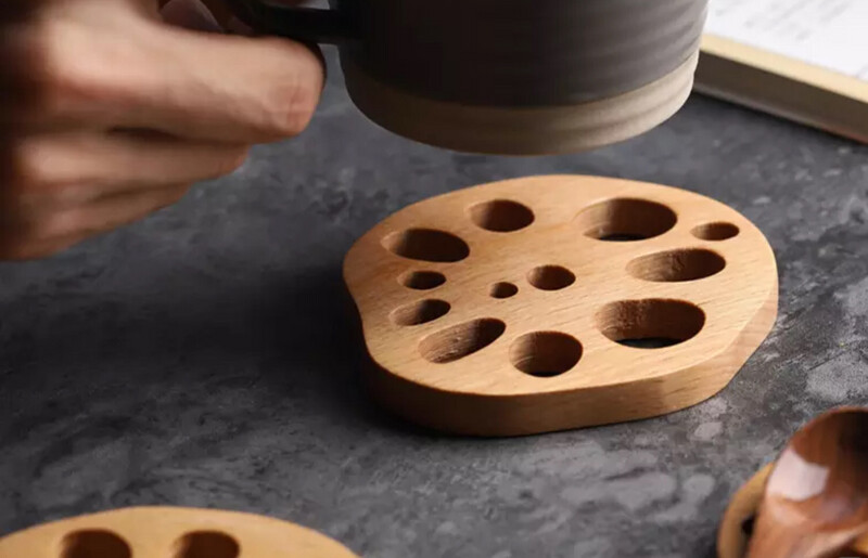 Handcrafted Wooden Coaster Lotus