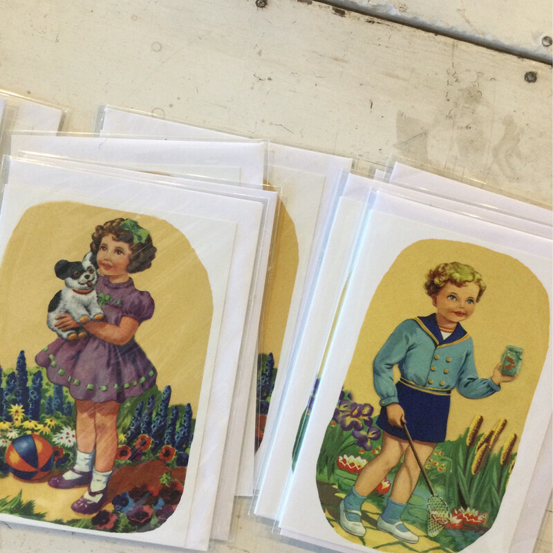 Maggie Dolly Card Retro Vintage Cards Various