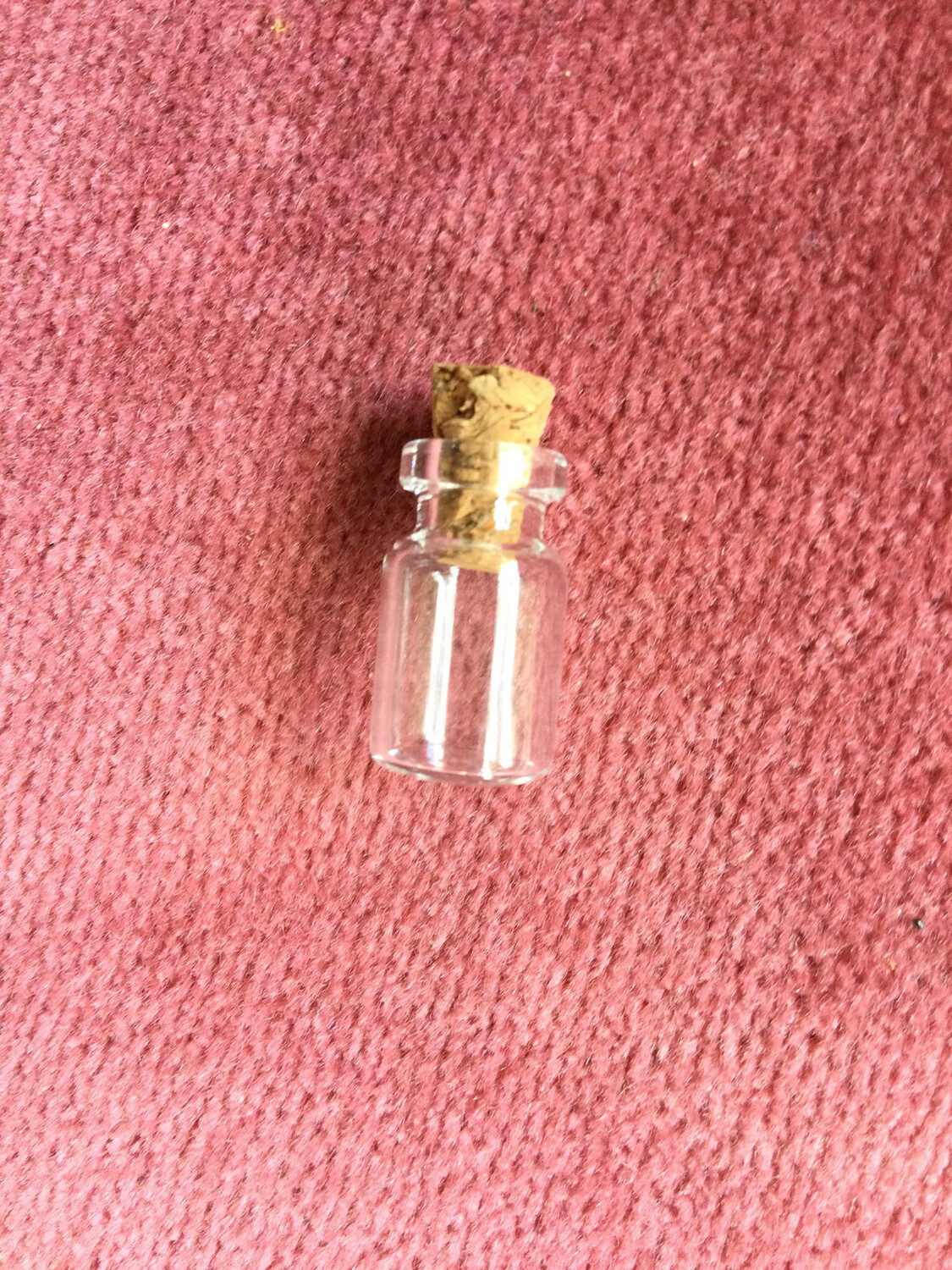 Small Vial Tiny Bottle with Removable Cork Stopper