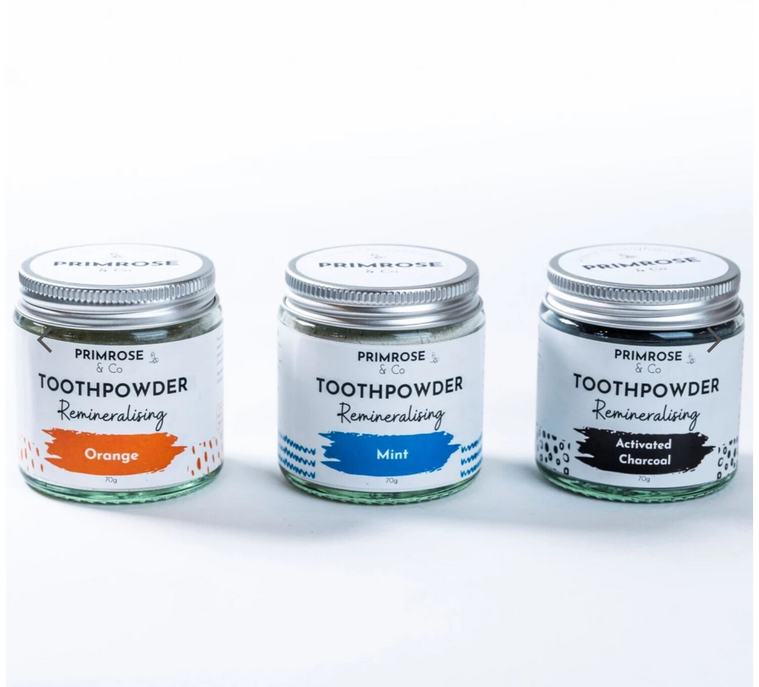 Remineralising Natural Toothpowder by Primrose Various Flavours