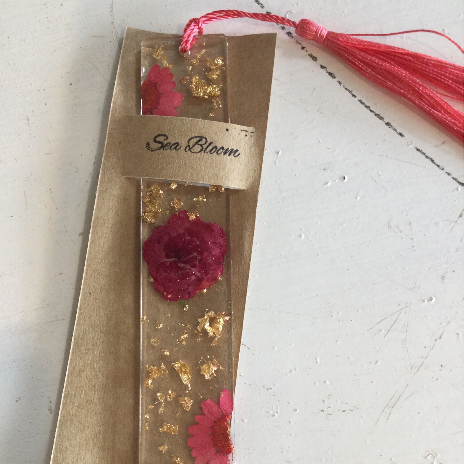 Bloom Resin And Dried Flower Bookmark