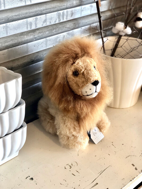 Auskin Toy Lion Baby Alpaca Fur