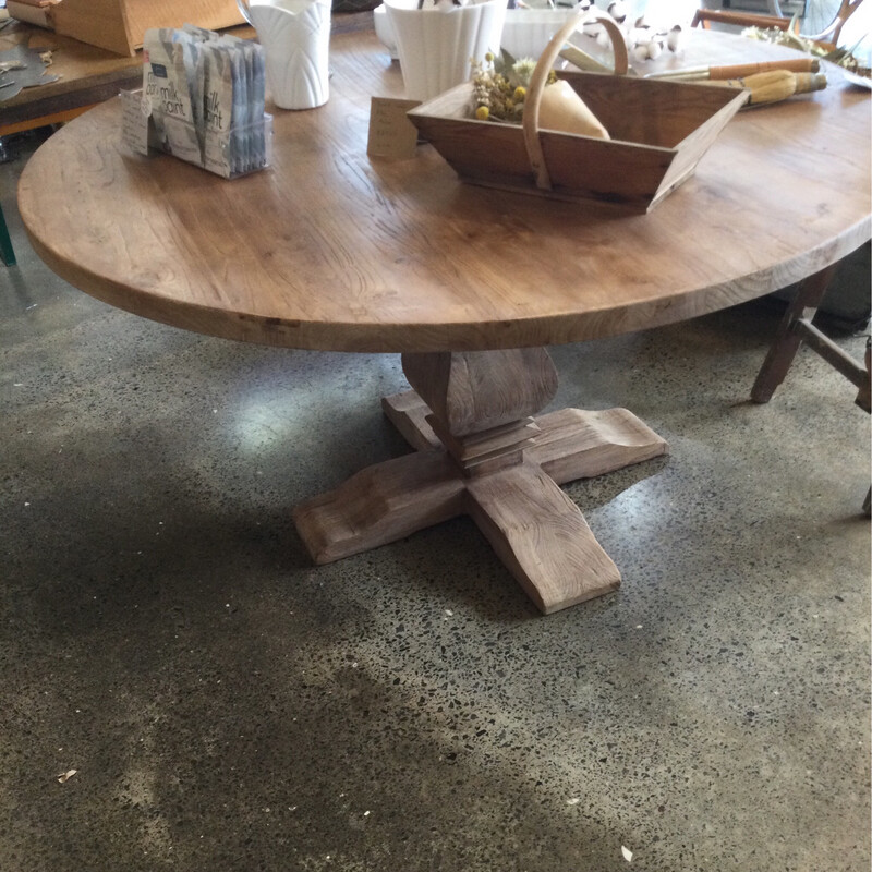 Round Elm Dining Table