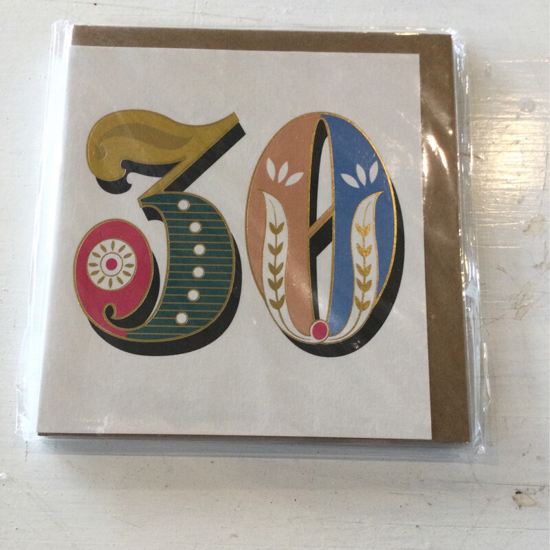 Carnival Age Number Card 21 , 30 , 40 , 50 Cards