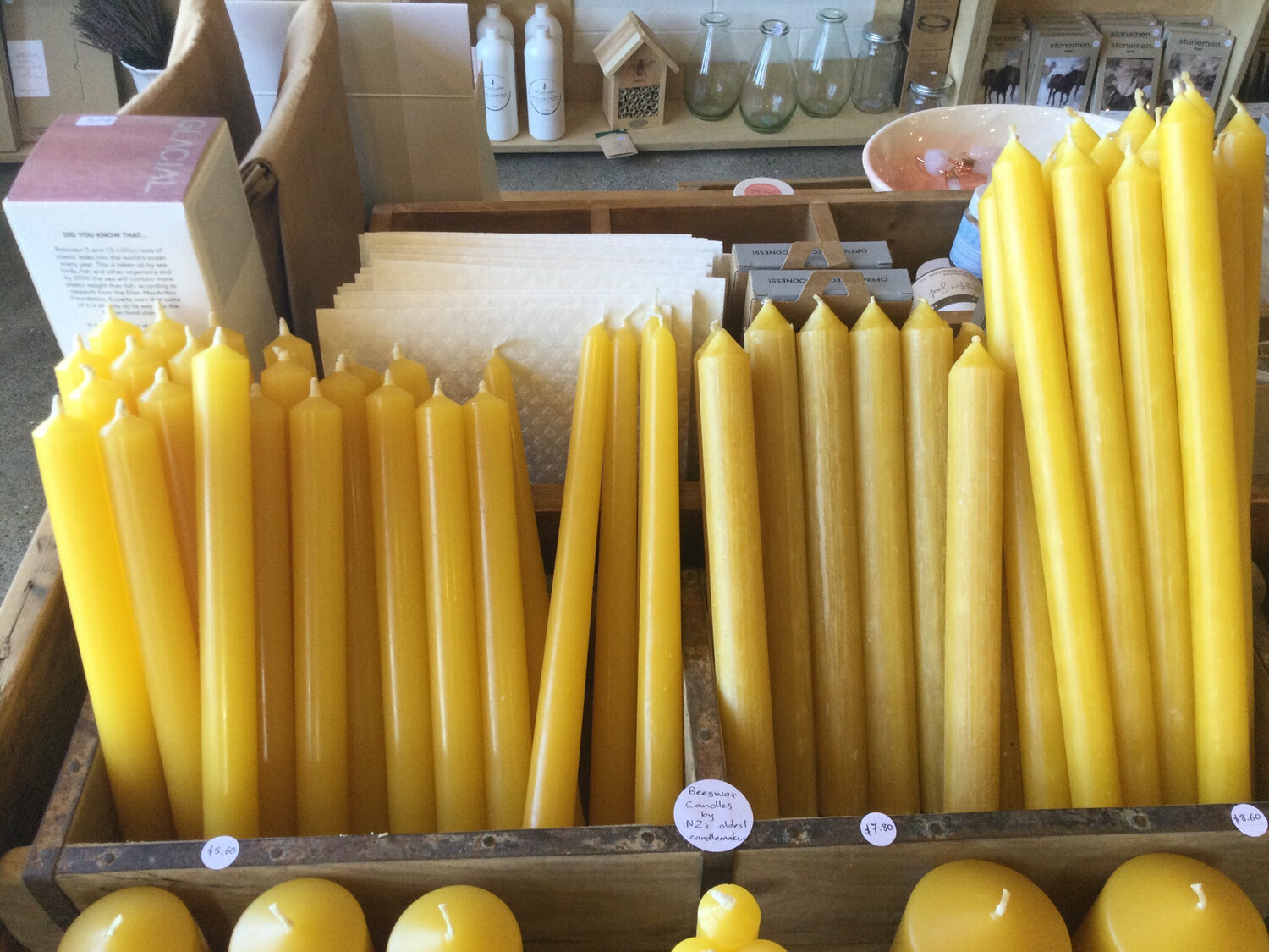 National Candles Standard Table Beeswax Candles Various Sizes