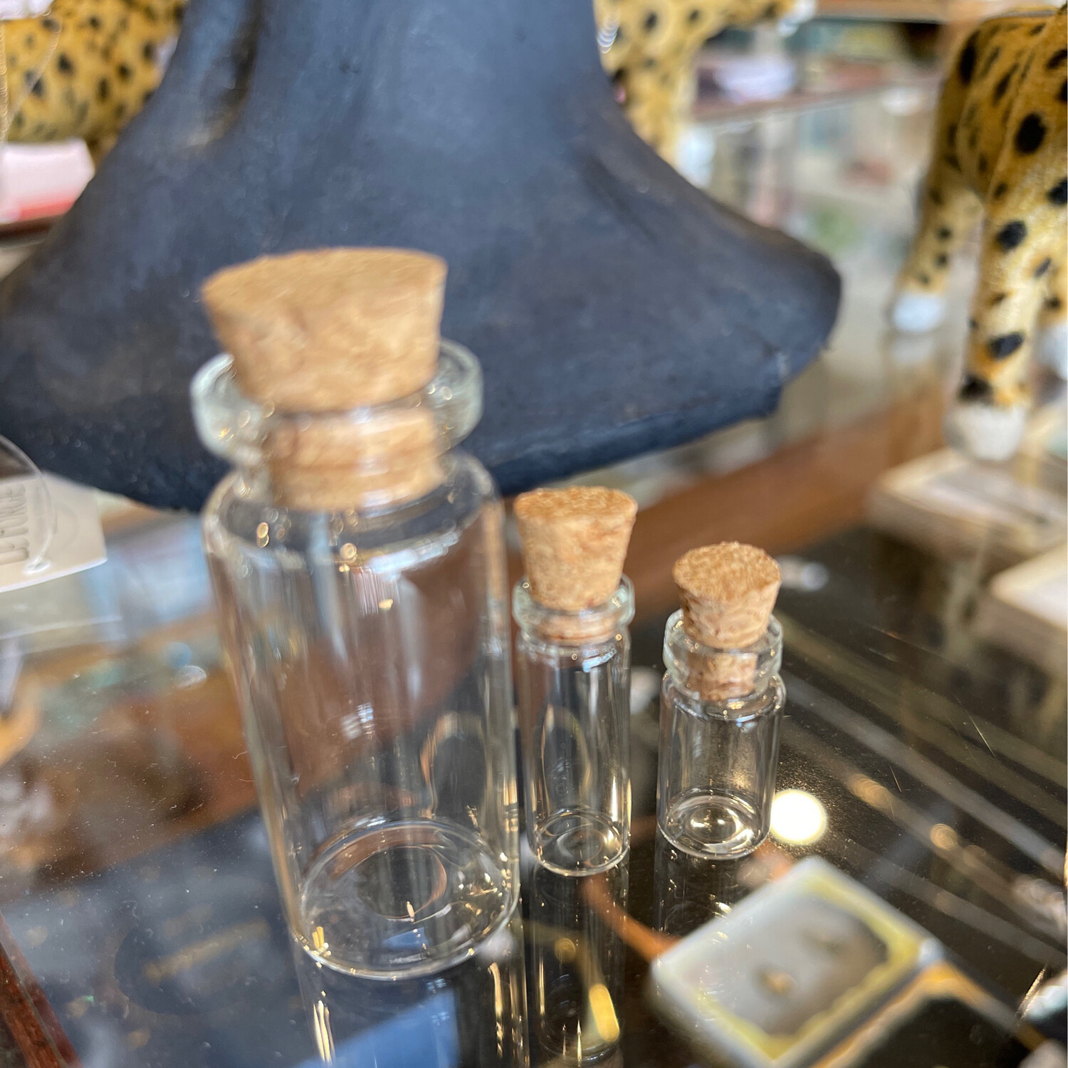 Mini Bottle With Cork Glass Vial