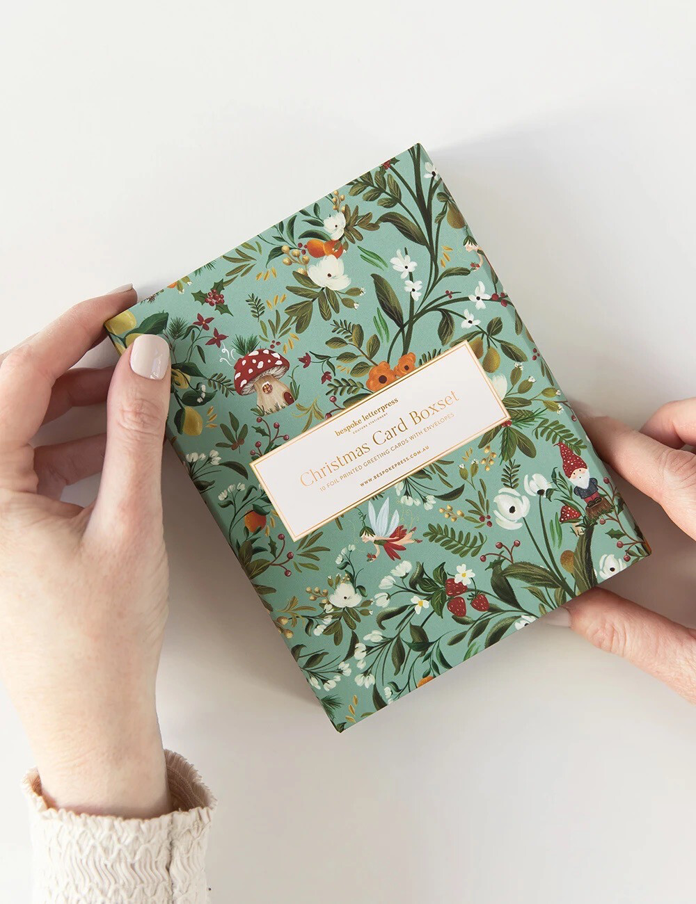 10 Christmas Card Boxset Mint Christmas By Bespoke Letterpress