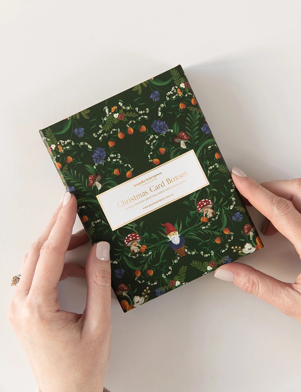 10 Christmas Card Boxset Olive Christmas By Bespoke Letterpress