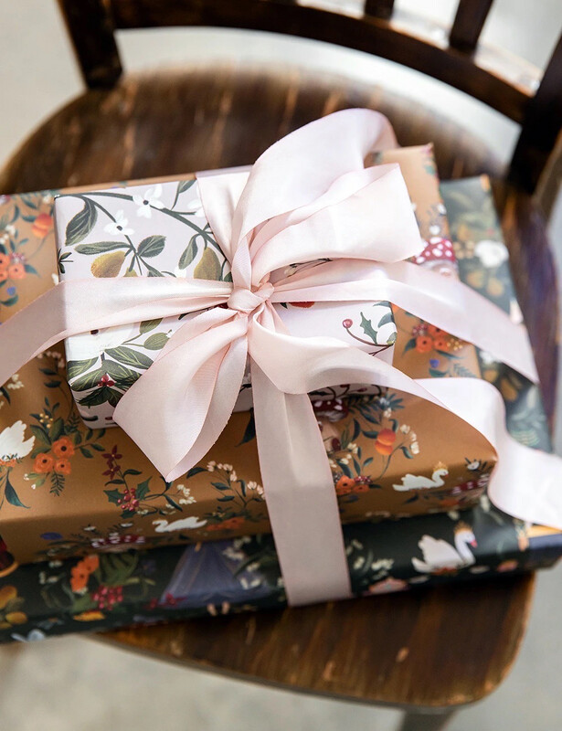 Bespoke Letterpress Wrapping Paper Double Sided Christmas Designs Craft Paper