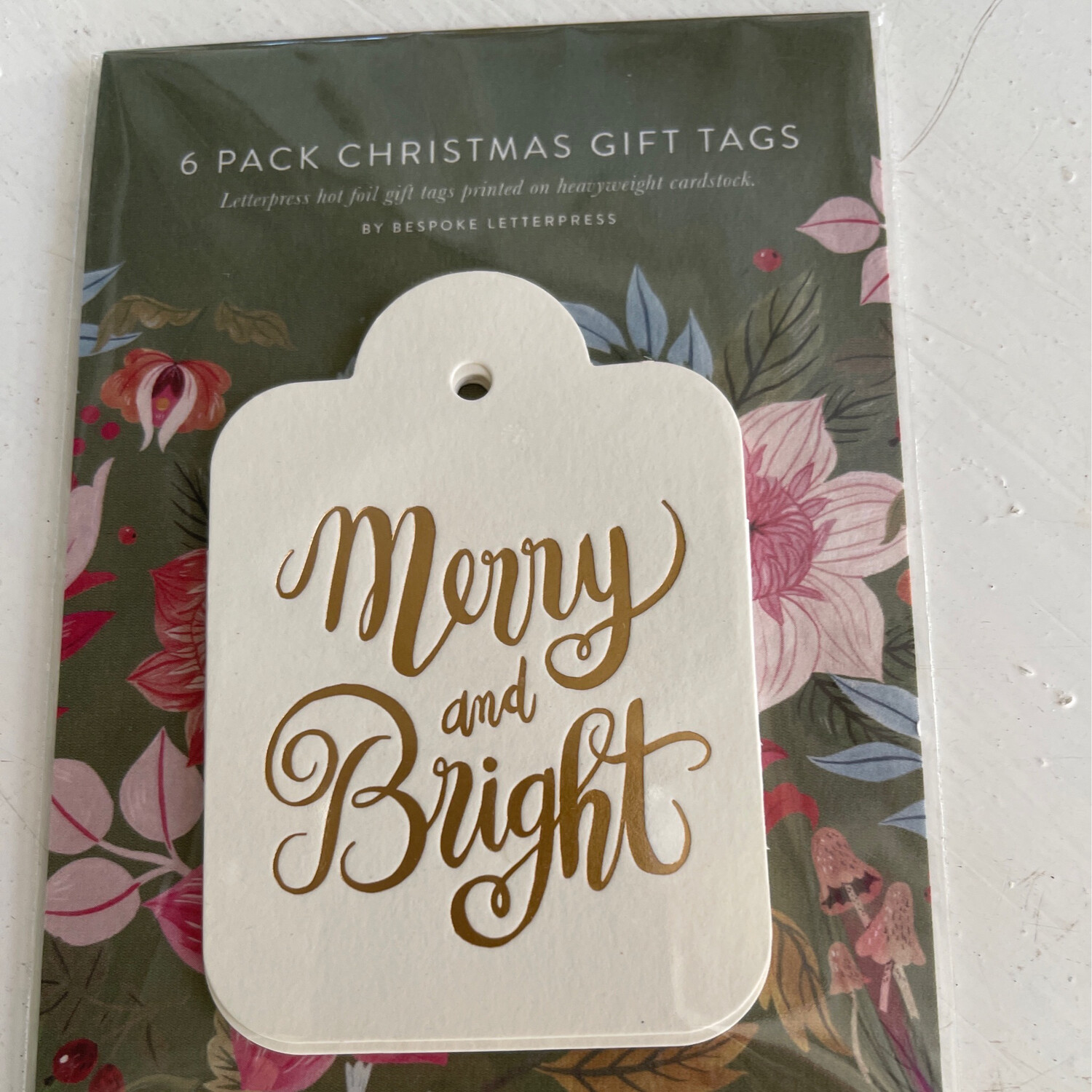 6 Pack Christmas Gift Tags Merry And Bright