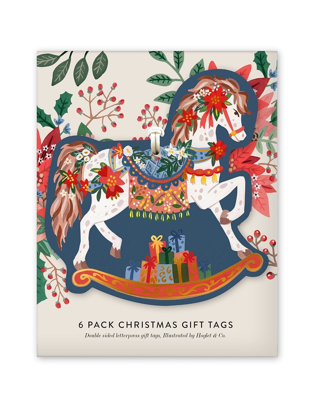 Rocking Horse 6 Pack Christmas Gift Tags By Bespoke Letterpress