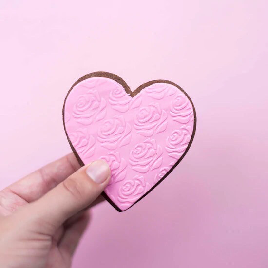 Valentines Pink Heart Cookie