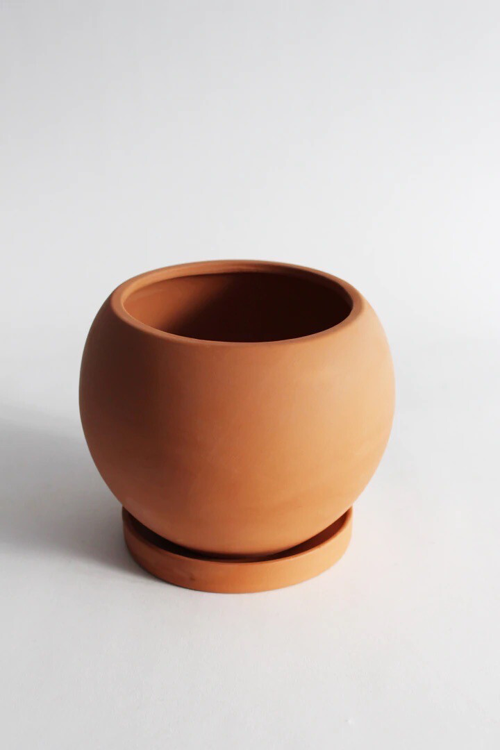 Terracotta Bowl Planter And Tray