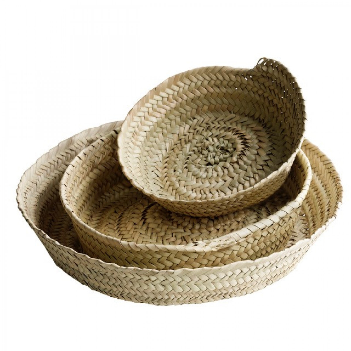 Handwoven Moroccan Basket Shallow