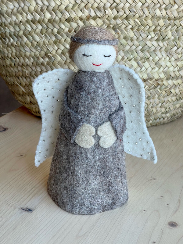 Felt Christmas Decoration Standing Angel &amp; Tree Topper