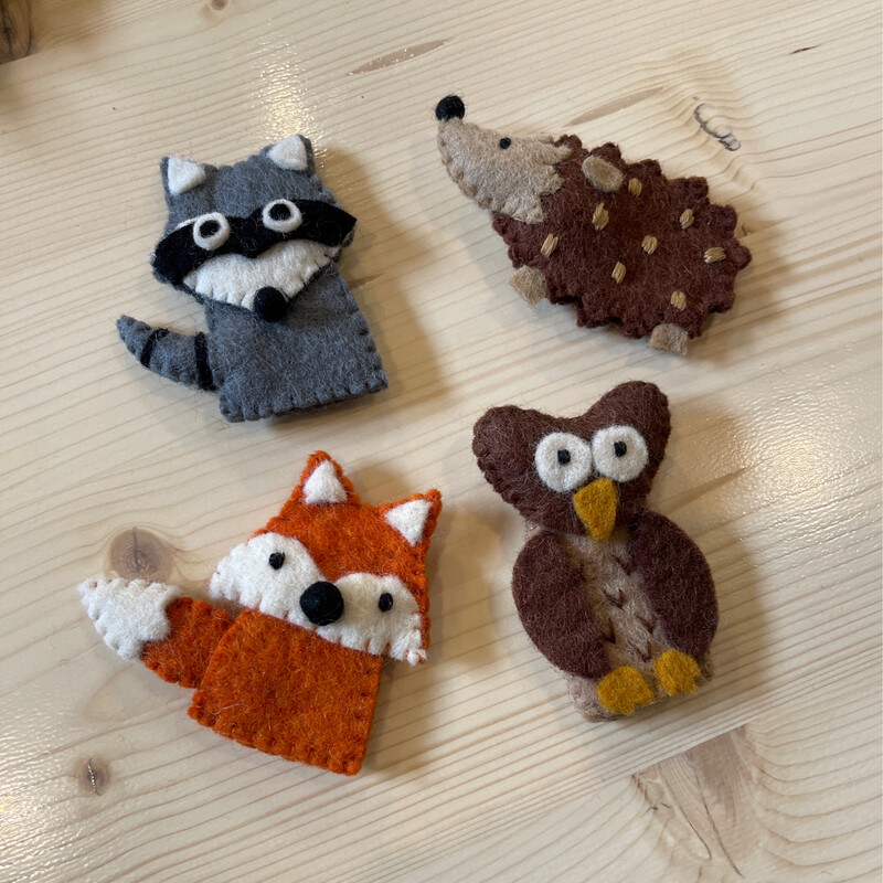 Felt Finger Puppets Woodland Animals