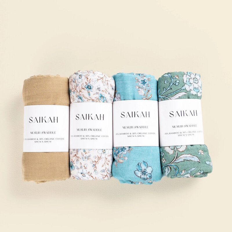 Organic Cotton &amp; Bamboo Swaddle, Saikah