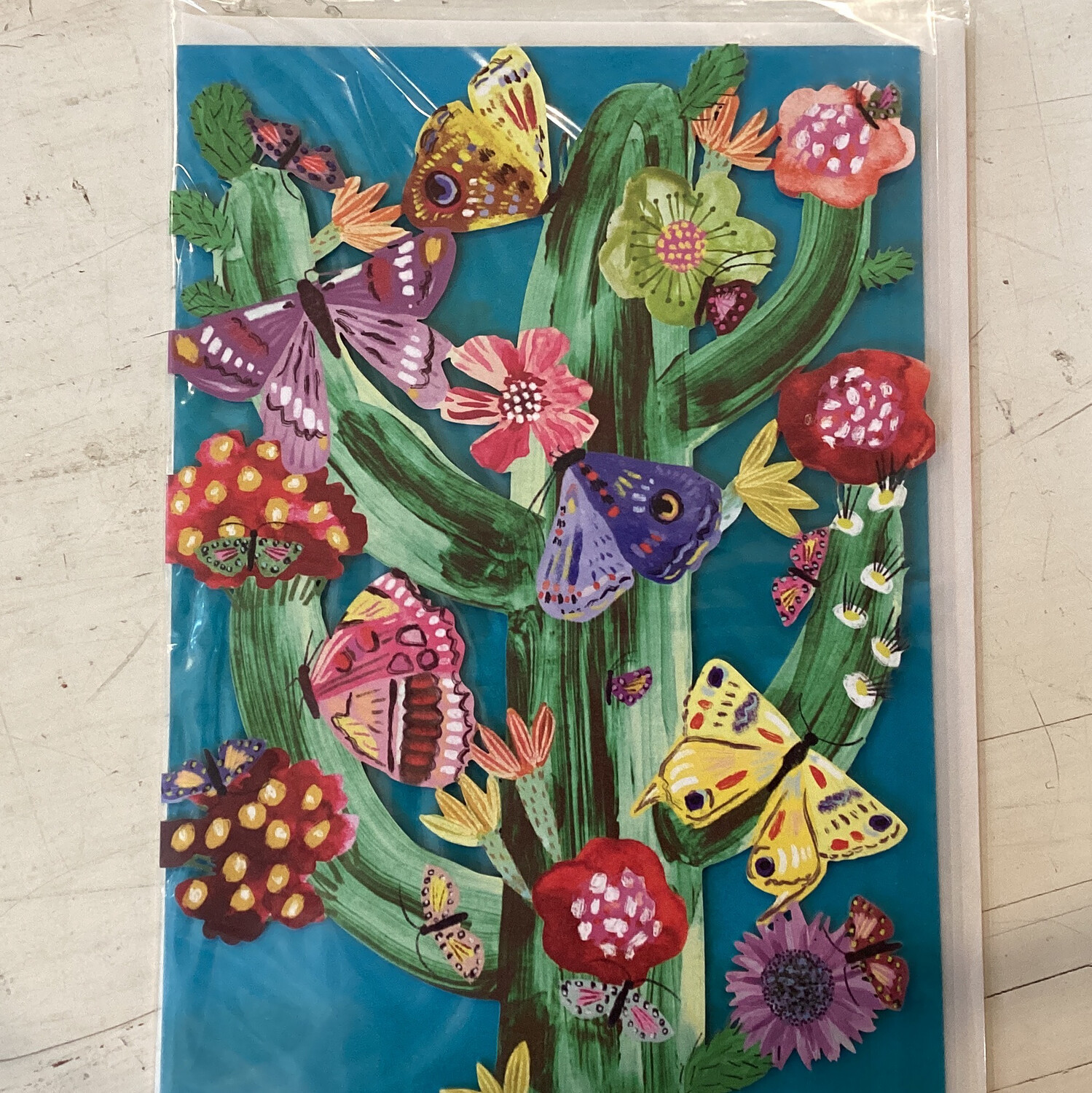 Roger La Borde Laser Cut Cards, Variants: 3. Flowers and Butterflies Lasercut