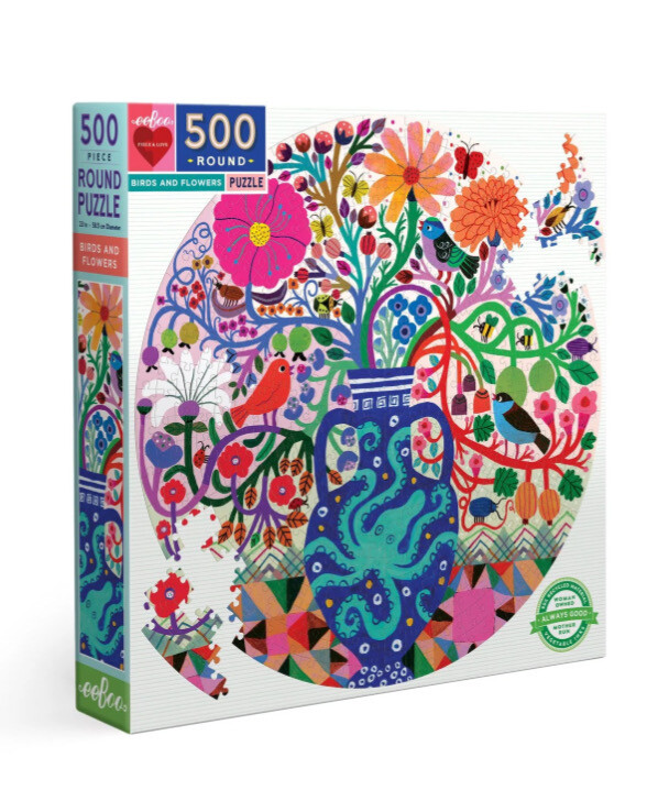 500 Piece Round Puzzles, eeBoo