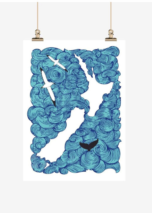 Ali Davies New Zealand 100% Organic Cotton Tea Towel