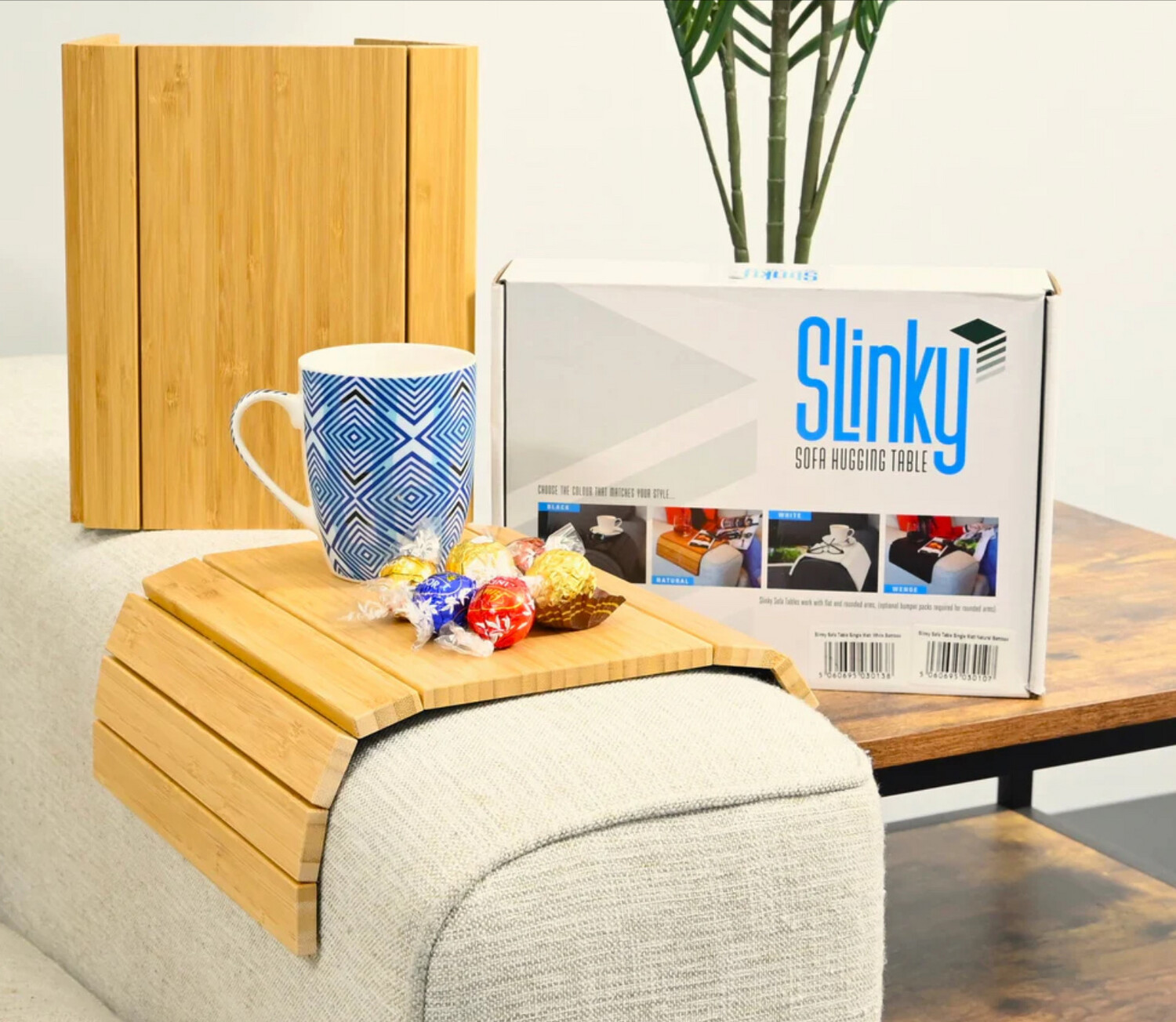 Slinky Sofa Hugging Table Natural Bamboo